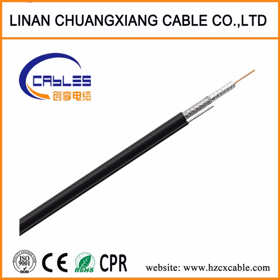 Fio de cobre RG6 Cabo Coaxial Comunicação CCTV/CATV Sistema de Satélite Cabo Aço Revestido de Cobre
