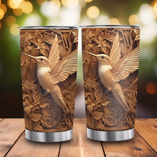 Copo de aço revestido de metal dourado para uso militar